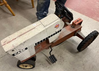 Lot 341 - Case Childs Riding Tractor Top Pedal Car With Rubber Tires, In Need Of A Replacement Seat