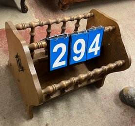 Maple Magazine Rack In Nice Condition