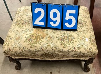 Upholstered Foot Stool With Cabriole Legs