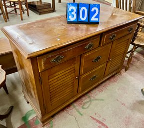 Rock Maple Sideboard With Shutter Doors Compartments And Drawers