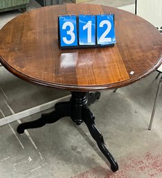 Custom Mahogany Tripod Base Tea Table With 36' Circular Top
