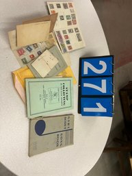 Lot Of Stamps And Girl Scout Book