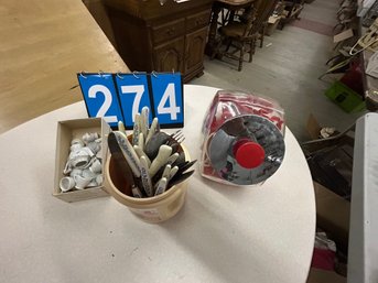 Cookie Jar, 60s Silverware, Minutare Tea Set