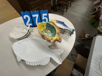 Various Fish Platters And Dishes