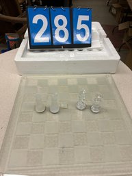 Fifth Ave.brand New In Box Crystal Chess, Checker Set