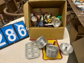 Box Full Of Childrens Cookware