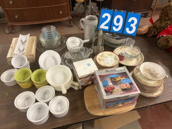 Table Lot Of Collectable Glassware