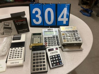 Lot Of Vintage Hand Held Calculator's Brand New Tp-8 Pocket Printer Caculator ,