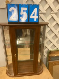 Hanging Curved Glass China Cabinet