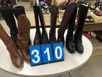 5 Pairs Of Boots Various Sizes