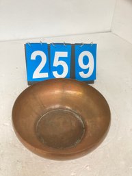 Signed Hand Hammered Copper Bowl