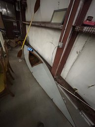 14' Early Canvas Kayak With Paddle