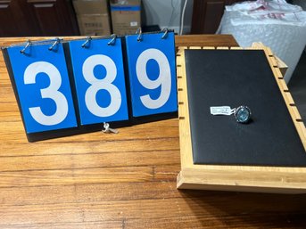 Aqua Marine Quarts Size 6 Ring Set In German Silver