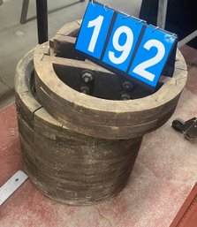 Stack Of Antique Large Round Wooden Molds