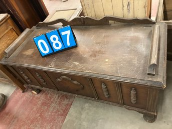 Long Jacobean Style Cedar Chest With Bun Feet