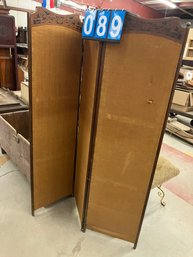 Three Part Folding Screen In Arts And Crafts Style, Ca 1910
