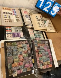 Lot Of 3 Vintage Stamp Books Inc Many Us Block Sets And Some Full Page, Foreign Stamps And Partial Filled Book
