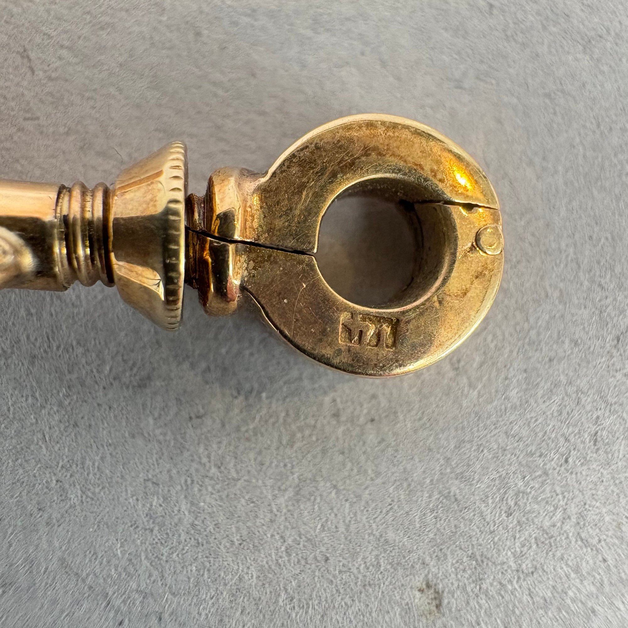 Ribbon Watch Fob Yellow And Rose Gold Ribbon Pocket Watch Fob - Main Image