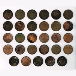 Twenty-Nine Assorted United States Large Cents