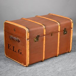 Samson Canvas, Maple & Brass-Bound Steamer TrunkShwayder Brothers, Inc., Early 20th Century