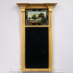 Federal Giltwood And Eglomise Mirror, Early 19th Century