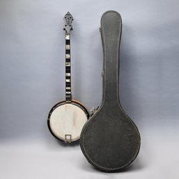 Mahogany And Maple Five-String Open-Back Banjo