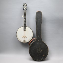 Rosewood, Mahogany & MOP Open-Back Banjo Ukulele