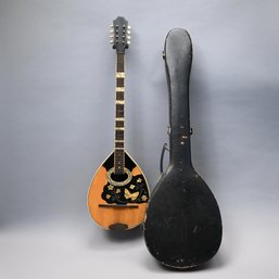 Continental Long-Necked Wood And Abalone Lute