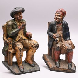 Pair Of English Painted Cast-Iron Doorstops, Early 20th Century