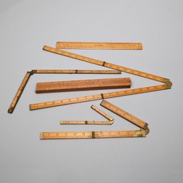 Six English & American Folding & Expandable Rulers
