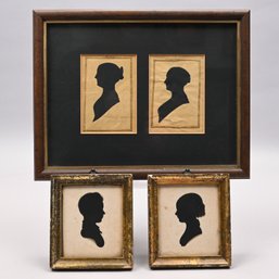 Two Pairs Of Framed Silhouettes