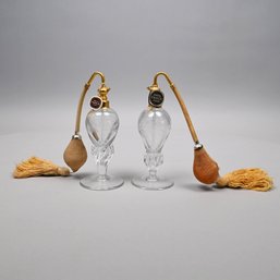 Two Marcel Franck Cut Glass Atomizers, Paris