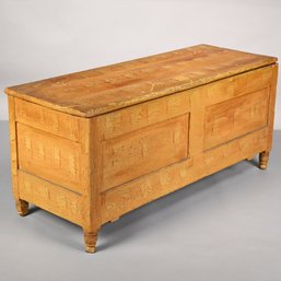 American Grain-Painted Blanket Box