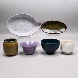 Six Studio And Contemporary Ceramic Vessels, 20th Century