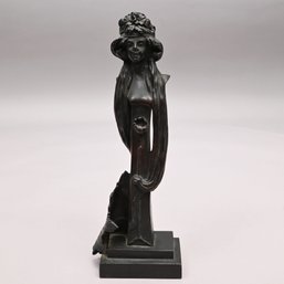 P. Weltchen - Jugendstil Bronze Figure Of 'Day,' 1901