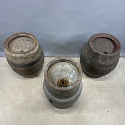 Two Portsmouth, New Hampshire Brewing Co. Kegs & A Narragansett Brewing Co. Keg, Late 19th-Early 20th Century
