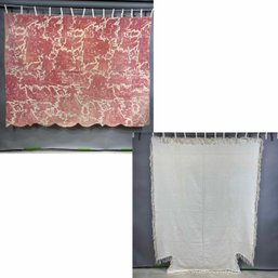 Chintz Coverlet And A Candlewick Coverlet