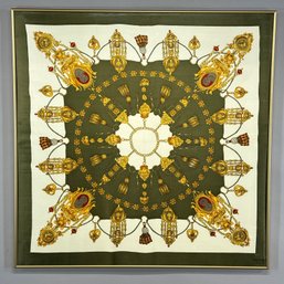 Vintage Silk Scarf In The Style Of Hermes