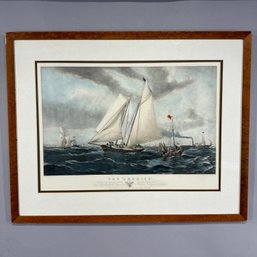 After Oswald Brierly - 'The 'America' Winning The Match At Cowes For The Club Cup'