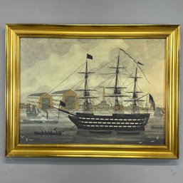 Photographic Copy, 'Ship In Newport News Harbor,' 21st Century