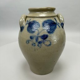 Saltglaze Stoneware Cobalt Blue-Decorated Jar, Possibly Ohio Or Alexandria, Virginia, Mid-19th Century