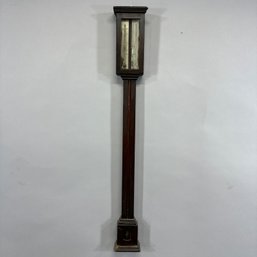 American Walnut Stick Barometer, D.E. Lent, Rochester, New York, Circa 1865