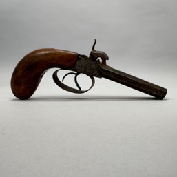 19th Century French Double Barrel Caplock Pistol