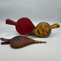 Three Pairs Of Painted And Stencilled Bellows, 19th Century