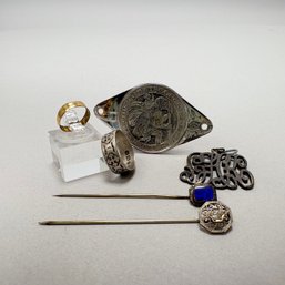 Group Of Gold And Sterling Silver Jewelry, 19th And 20th Century