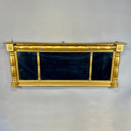 Empire Style Giltwood Overmantel Mirror, 20th Century