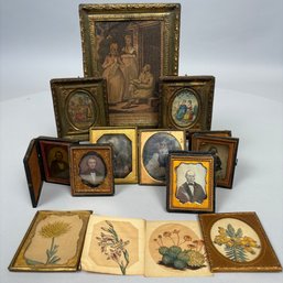 Group Of Colored Prints And Cased Photographs, Late 18th-Early 19th Century