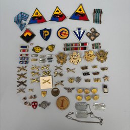 Large Group Of United States Military Insignia Belonging To Major General Cortlandt Parker (1884-1960)