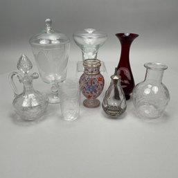 Eight Continental And American Glass Wares