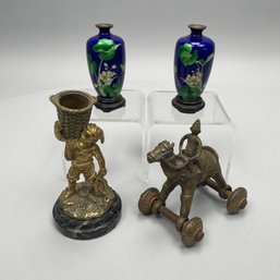 Four Continental & Asian Decorative Table Objects